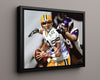 Football Autograph Print - Jared Allen - Sack Master Football Vintage Framed Prints Floating Canvas 16x20