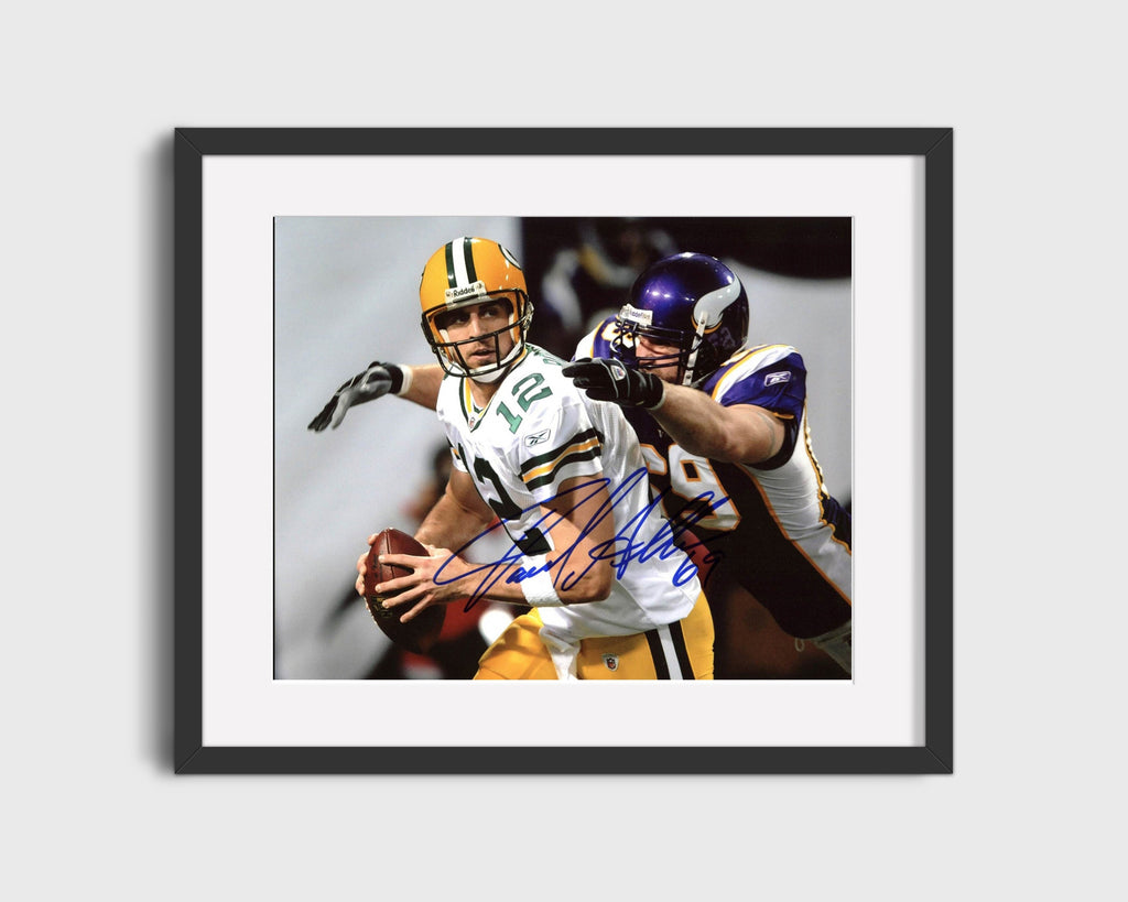 Football Autograph Print - Jared Allen - Sack Master Football Vintage Framed Prints Gallery Frame 16x20