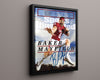 Football Autograph SI Print - Baker Mayfield - The Showman College FSPrints Floating Canvas 16x20