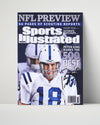 Football Autograph SI Print - Peyton Manning NFL Preview - Laser Rocket Arm Football Vintage Framed Prints Poster 16x20