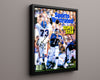 Football Autograph SI Print - Phil Simms Superstar - Giant Performance Football Vintage Framed Prints Floating Canvas 16x20