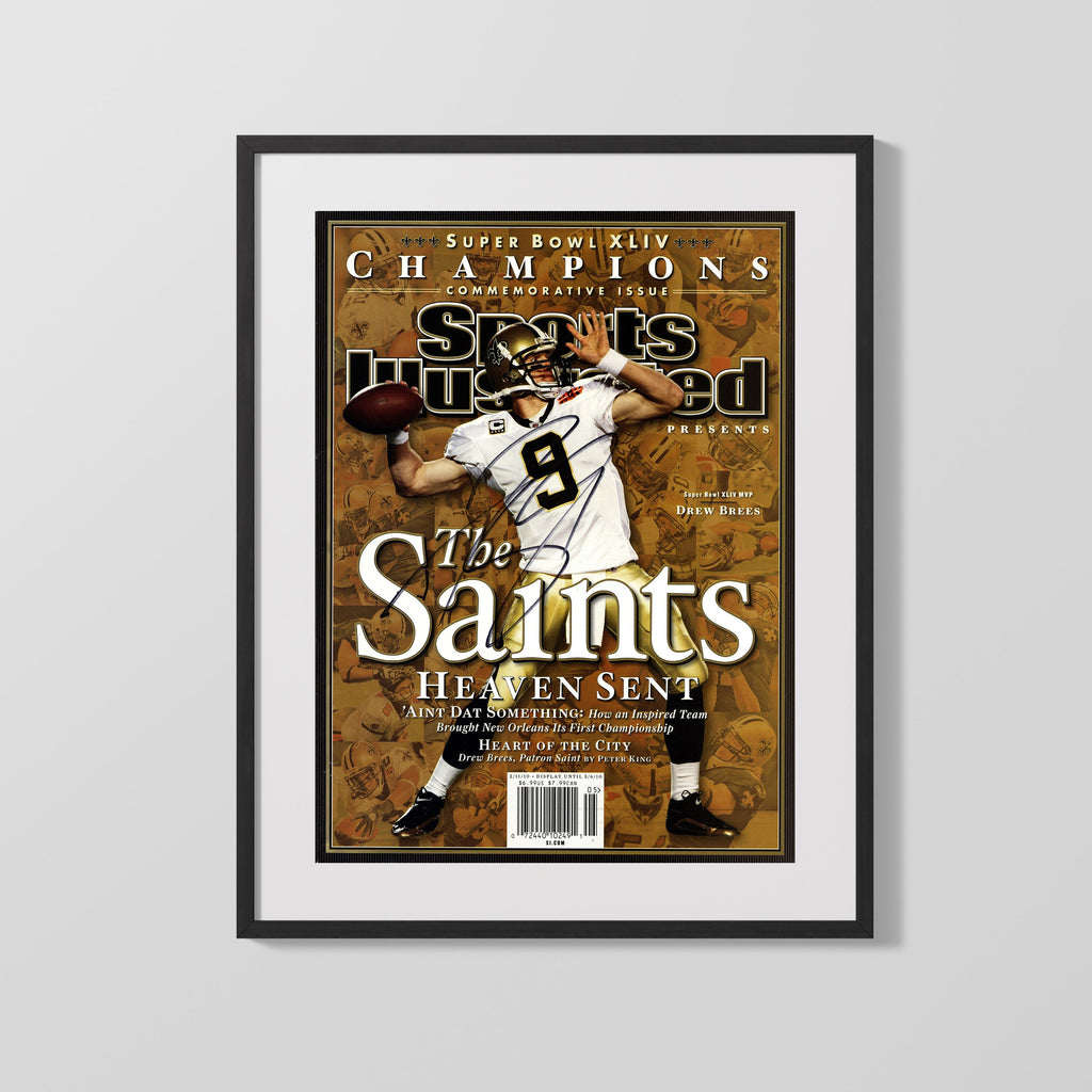 Football Autograph SI Print - Saints Heaven Sent - Dats A Win Football Vintage Framed Prints Gallery Frame 16x20
