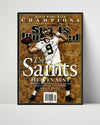 Football Autograph SI Print - Saints Heaven Sent - Dats A Win Football Vintage Framed Prints Poster 16x20
