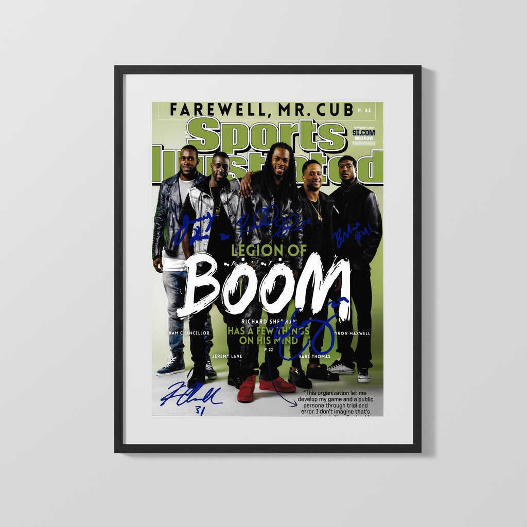 Football Autograph SI Print - Seahawks - Legion of Boom Football Vintage Framed Prints Gallery Frame 16x20