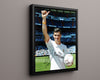 Gareth Bale Autograph Print - Real Madrid - Victory Salute Soccer FramedSportPrints Floating Canvas 16x20