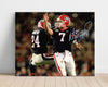 Georgia Autograph Print - Matthew Stafford & Knowshon Moreno - Dawg Duo College FSPrints Poster 16x20