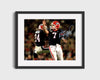 Georgia Autograph Print - Matthew Stafford & Knowshon Moreno - Dawg Duo College FSPrints Gallery Frame 16x20