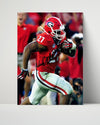 Georgia Autograph Print - Nick Chubb - Bulldawg Power College FSPrints Poster 16x20