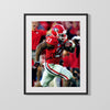 Georgia Autograph Print - Nick Chubb - Bulldawg Power College FSPrints Gallery Frame 16x20