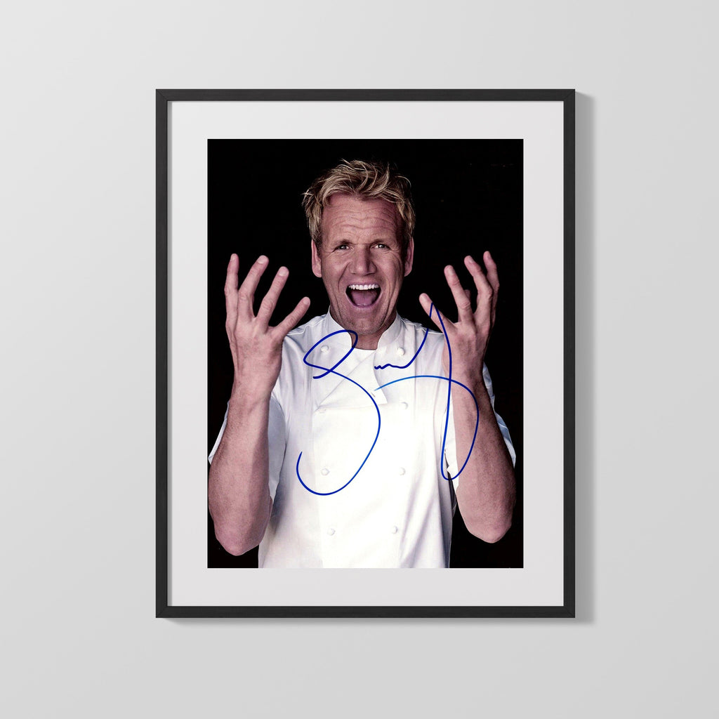 Gordon Ramsay - Hells Kitchen - Expressive Autograph Print Television Vintage Framed Prints Gallery Frame 16x20