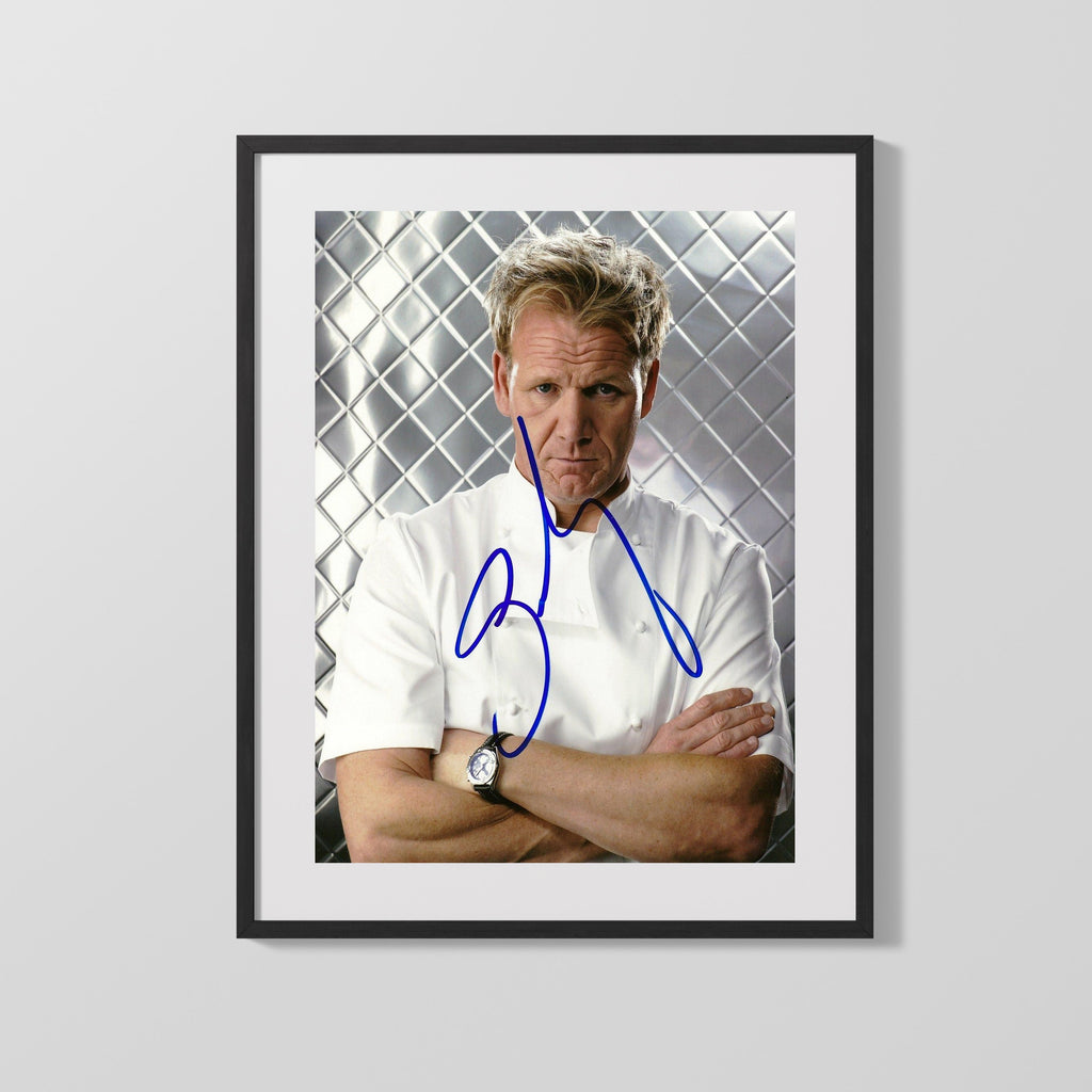 Gordon Ramsay - Master Chef - Serious Pose Autograph Print Television Vintage Framed Prints Gallery Frame 16x20