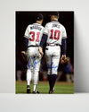 Greg Maddux and Chipper Jones Autograph Print - Walk-Off Stroll - Brains and Bats