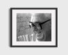 Harry Caray Autograph Print - Black and White Close Up - Holy Cow