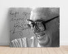 Harry Caray Autograph Print - Black and White Close Up - Holy Cow