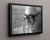 Harry Caray Autograph Print - Black and White Close Up - Holy Cow