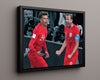 Harry Kane and Dele Alli - England - World Cup 2018 Celebration Soccer FramedSportPrints Floating Canvas 16x20