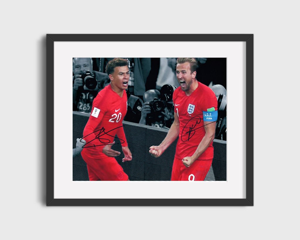 Harry Kane and Dele Alli - England - World Cup 2018 Celebration Soccer FramedSportPrints Gallery Frame 16x20