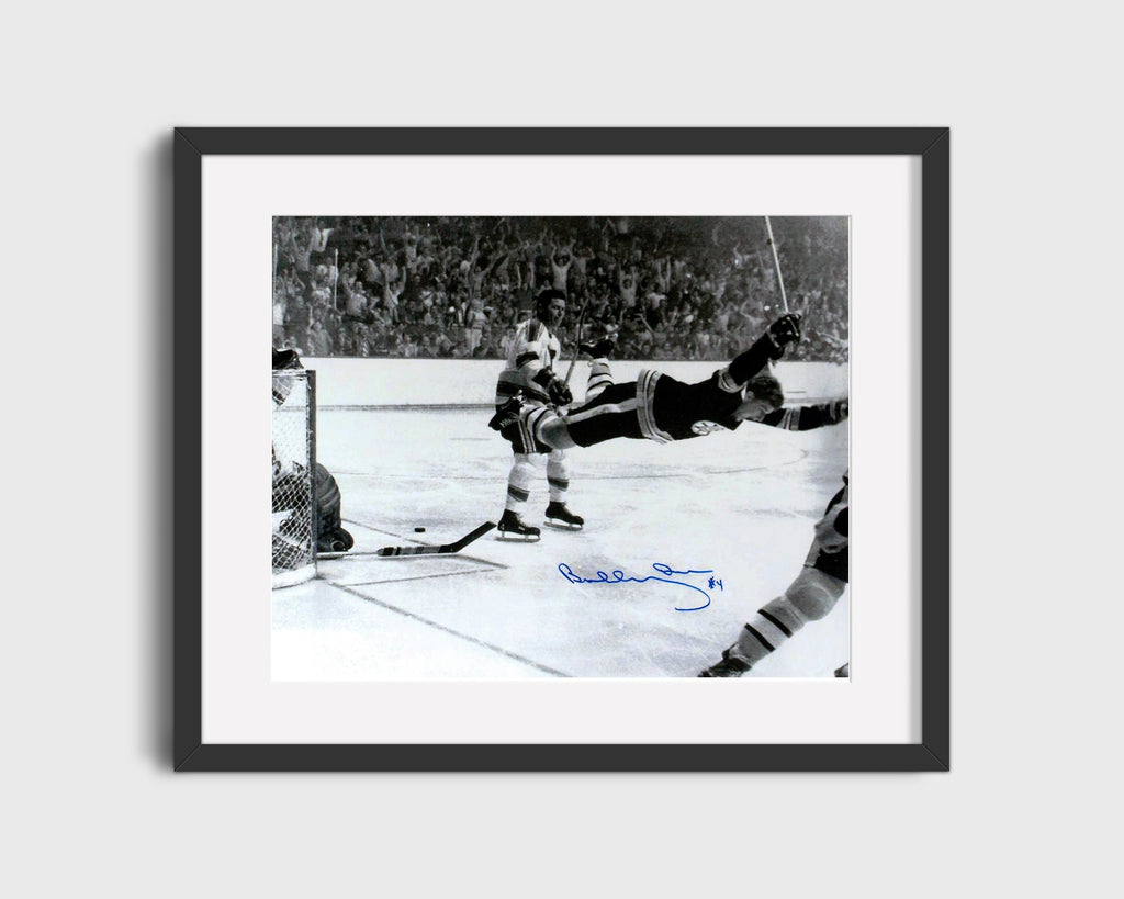 Hockey Autograph Print - Bobby Orr - Iconic Leap Hockey FSPrints Gallery Frame 16x20