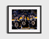Hockey Autograph Print - Bruins Trio - Big and Bad Hockey FSPrints Gallery Frame 16x20