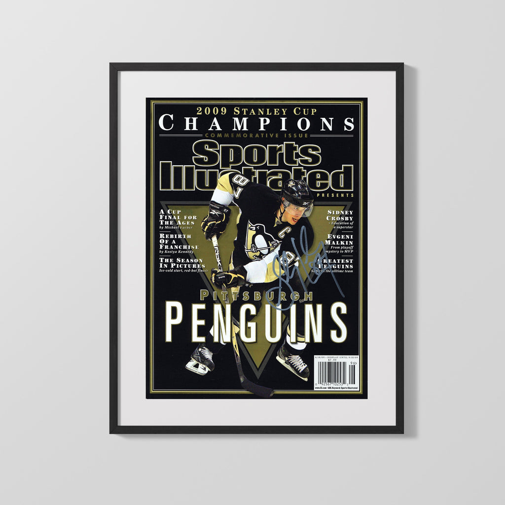 Hockey Autograph Print - Crosby Penguins - Cup Commemorative Hockey FSPrints Gallery Frame 16x20