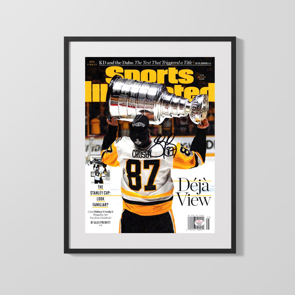 Hockey Autograph Print - Crosby Penguins - Deja View Hockey FSPrints Gallery Frame 16x20