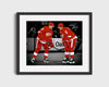 Hockey Autograph Print - Datsyuk and Lidstrom - Red Wings Magic Hockey FSPrints Gallery Frame 16x20