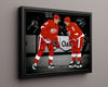 Hockey Autograph Print - Datsyuk and Lidstrom - Red Wings Magic Hockey FSPrints Floating Canvas 16x20