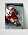 Hockey Autograph Print - Gordie Howe Red Wings - Mr Hockey Hockey FSPrints Poster 16x20