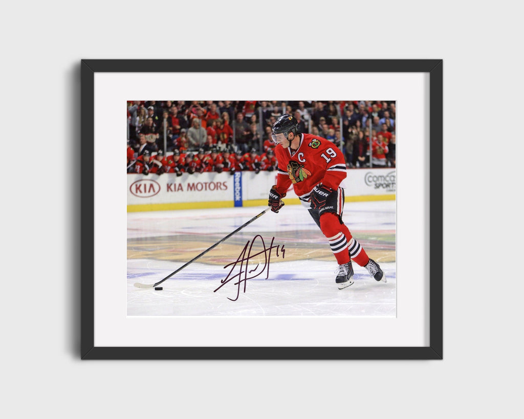 Hockey Autograph Print - Jonathan Toews - Captain Serious Hockey FSPrints Gallery Frame 16x20
