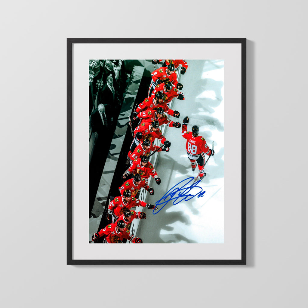 Hockey Autograph Print - Patrick Kane Blackhawks - Showtime Hockey FSPrints Gallery Frame 16x20