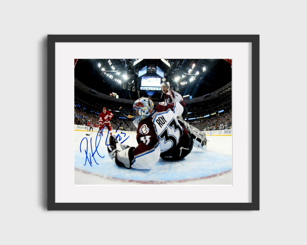 Hockey Autograph Print - Patrick Roy - Goalie Greatness Hockey FSPrints Gallery Frame 16x20