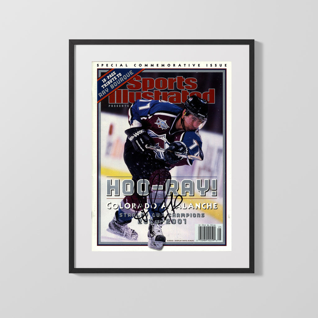Hockey Autograph Print - Ray Bourque Avalanche - Cup at Last Hockey FSPrints Gallery Frame 16x20