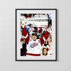 Hockey Autograph Print - Steve Yzerman Red Wings - Cup Captain Hockey FSPrints Gallery Frame 16x20