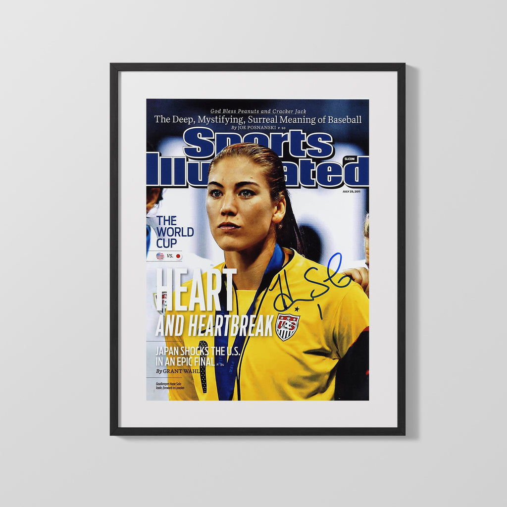Hope Solo Autograph Print - Team USA - Heart and Heartbreak Cover Soccer FramedSportPrints Gallery Frame 16x20