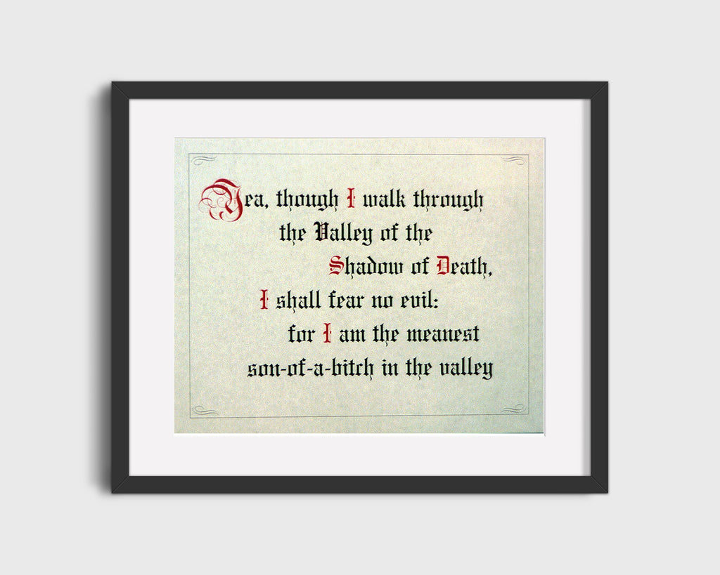 Humor Poster - Meanest SOB - Psalm Remix Humor Vintage Framed Prints Gallery Frame 16x20