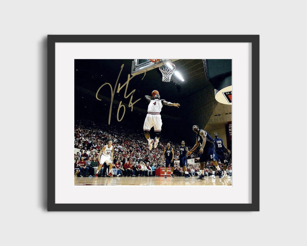 Indiana Autograph Print - Victor Oladipo - Hoosier High Flyer College FSPrints Gallery Frame 16x20