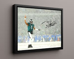 Floating Canvas Jalen Hurts - Philadelphia Eagles - Snow Game Autograph Print Floating Canvas - Pro Football FSP - Floating Canvas