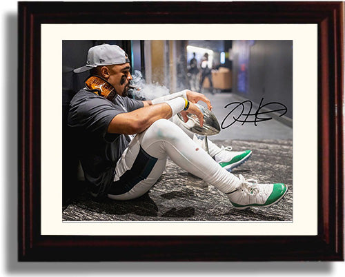 Framed Jalen Hurts Philly Legend - Philadelphia Eagles - Super Cigar Autograph Print Framed Print - Pro Football FSP - Framed