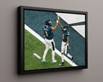 Floating Canvas Jalen Hurts & DeVonta Smith- Philadelphia Eagles - Super TD Celebration Floating Canvas - Pro Football FSP - Floating Canvas