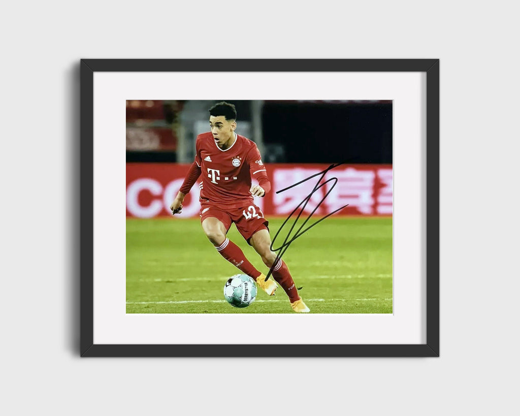 Jamal Musiala Bayern Autograph Print - Young Maestro Soccer FramedSportPrints Gallery Frame 16x20