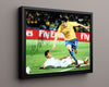 Kaka - Brazil - On the Ground Play Soccer FramedSportPrints Floating Canvas 16x20