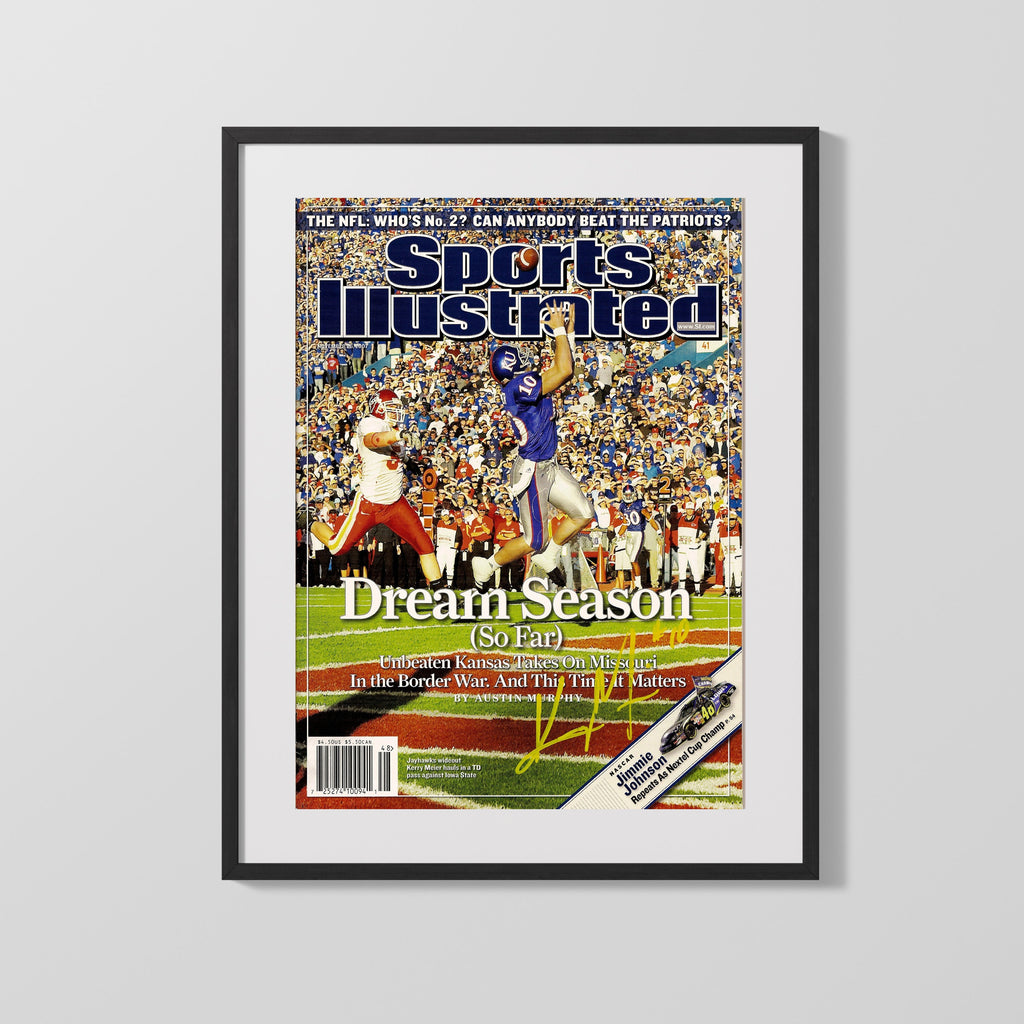 Kansas Autograph SI Print - Dream Season 2007 - Jayhawk Magic College FSPrints Gallery Frame 16x20