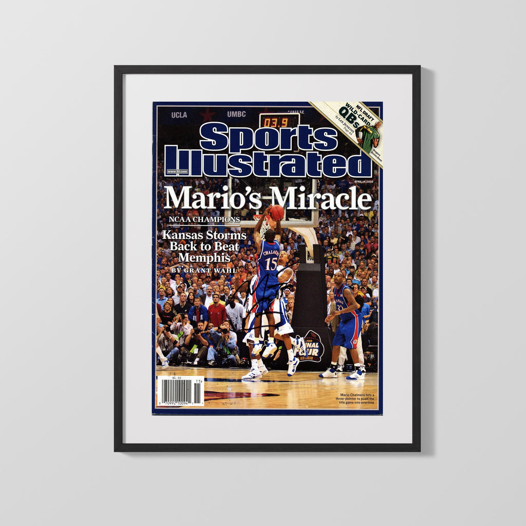 Kansas Autograph SI Print - Mario Chalmers - Marios Miracle College FSPrints Gallery Frame 16x20