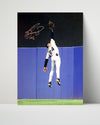 Ken Griffey Jr Autograph Print - Leaping Catch - The Kid Flies High