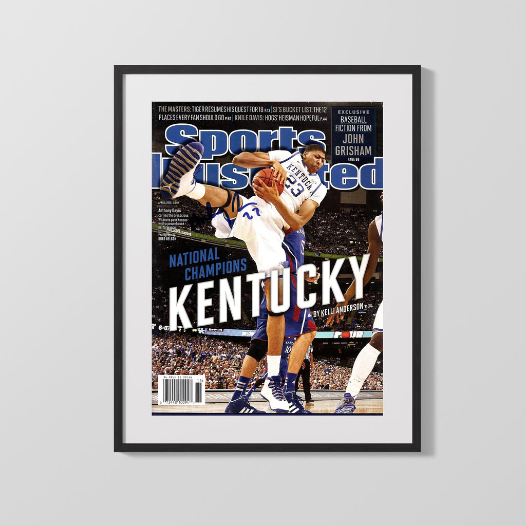 Kentucky Autograph SI Print - Anthony Davis - National Champions 2012 College FSPrints Gallery Frame 16x20