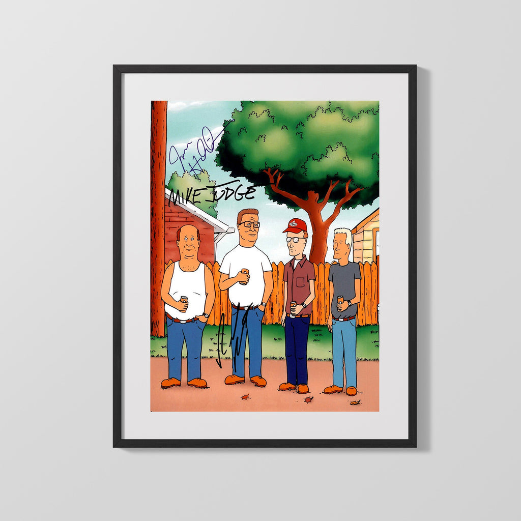 King of the Hill - Animated Cast - Mike Judge Autograph Print Television Vintage Framed Prints Gallery Frame 16x20