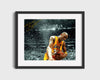 Kobe Bryant Autograph Print - Lakers Confetti - Black Mamba Triumph