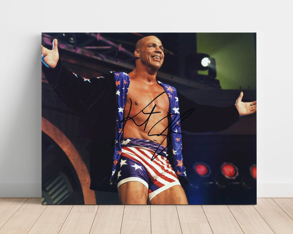 Unframed Kurt Angle Autograph Promo Print Unframed Print - Wrestling FSP - Unframed