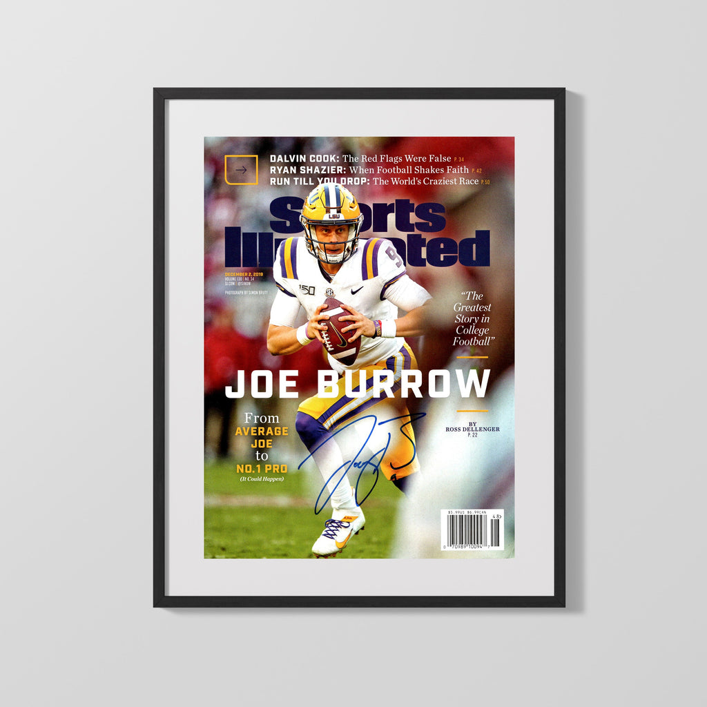 LSU Autograph SI Print - Joe Burrow - National Champs College FSPrints Gallery Frame 16x20