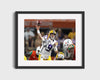 LSU Autograph Print - Joe Burrow Making the Pass - Bayou Bomb College FSPrints Gallery Frame 16x20